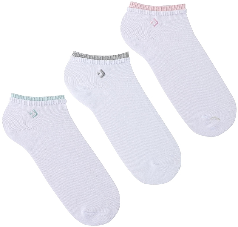 Women Cotton Socks, white, 3 pcs - Moraj — photo N1