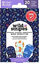 Fragrances, Perfumes, Cosmetics Wild Stripes Plasters Kids Sensitive Space - Kids Plasters, 20 pcs.