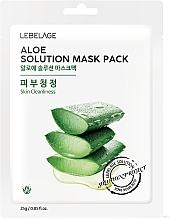 Facial Sheet Mask "Aloe" - Lebelage Aloe Solution Mask — photo N1