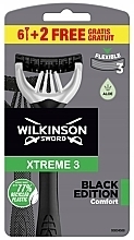 Fragrances, Perfumes, Cosmetics Disposable Razor Set, 6+2 pcs - Wilkinson Sword Xtreme 3 Black Edition