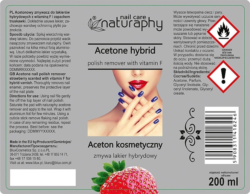 Cosmetic Acetone - Bluxcosmetic Naturaphy — photo N2