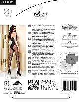 Tights with Openwork Pattern, TI105, 20 Den, grey - Passion — photo N6