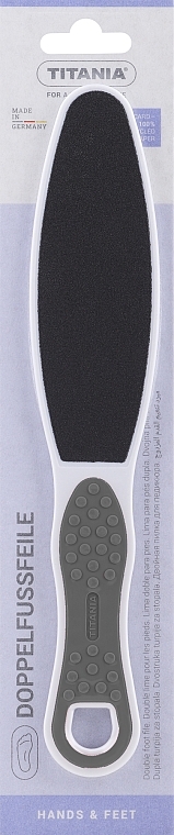 Double-Sided Foot File with Handle, grey - Titania — photo N1