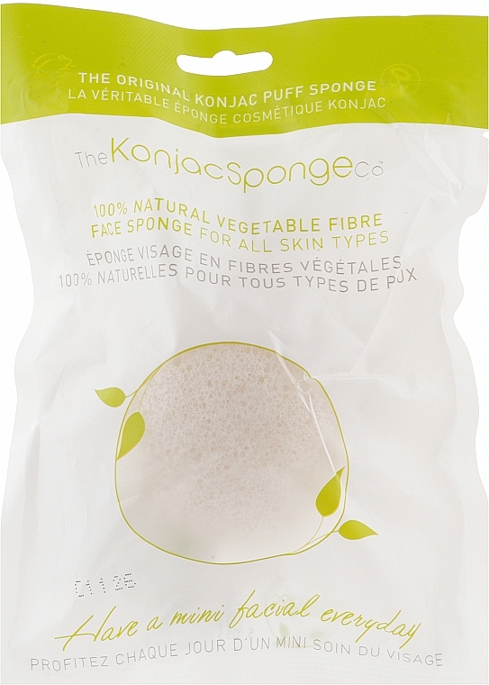 Sponge - The Konjac Sponge Company Facial Puff Konjac Sponge Pure White — photo N1