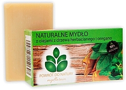 Fragrances, Perfumes, Cosmetics Natural Soap "Tea Tree Oil & Oregano" - Powrot Do Natury 