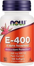 Fragrances, Perfumes, Cosmetics Capsules "Vitamin E-400" - Now Foods Vitamin E-400 D-Alpha Tocopheryl Softgels