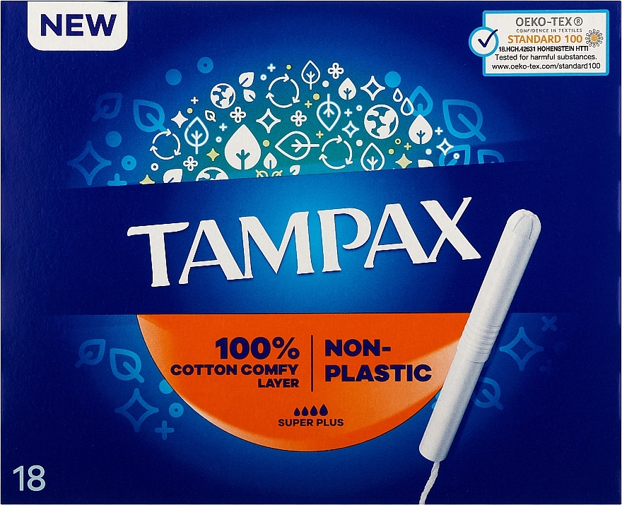 Tampons with Applicator, 18 pcs. - Tampax Compak Super Plus — photo N2