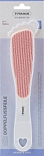 Double-Sided Pedicure File with Abrasive and Pumice, light pink - Titania — photo N1