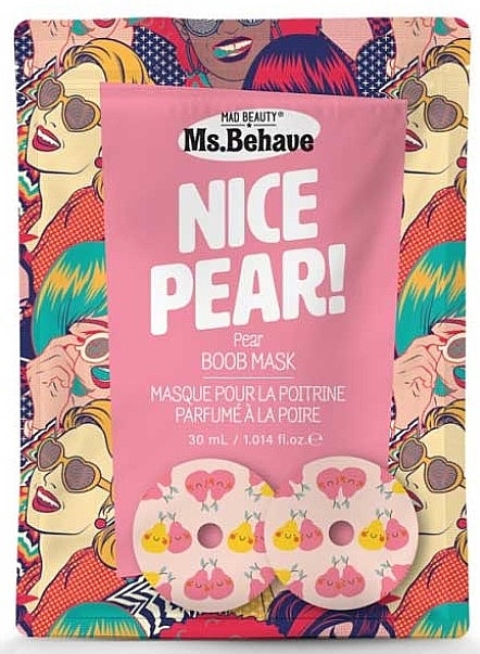 Breast Mask - Mad Beauty Ms.Behave Nice Pear Boob Mask — photo N1