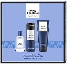 Fragrances, Perfumes, Cosmetics David Beckham Classic Blue - Set (edt/50ml + deo/150ml + sh/gel/200ml)