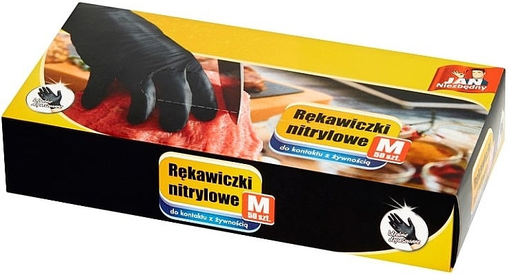 Nitrile Gloves, black, size M - Jan Niezbedny — photo N1