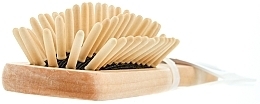 Fragrances, Perfumes, Cosmetics 5 Row Massage Wooden Hair Brush, oval, small - Titania