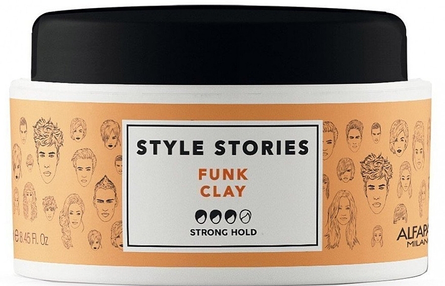 Strong Hold Styling Hair Pomade - Alfaparf Style Stories Funk Clay Strong Hold — photo N1