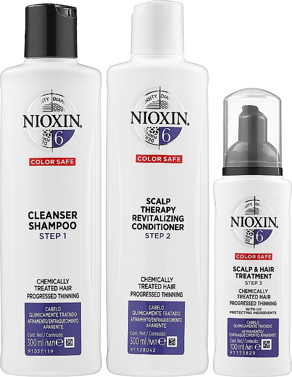 Set - Hair System Kit 6 Thnning (shm/300ml + cond/300ml + mask/100ml) — photo N2