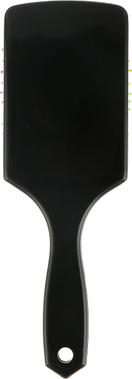 Wide Hair Brush C0264, black with colored teeth - Rapira — photo N5