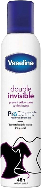 Deodorant Spray - Vaseline Double Invisible 48H Antiperspirant — photo N1