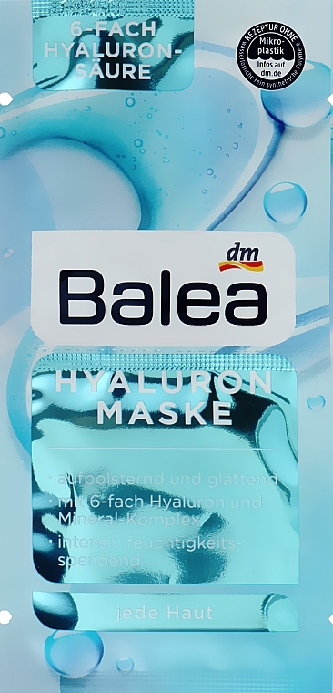 Hyaluronic Acid Face Mask - Balea — photo N2