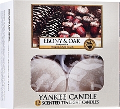 Fragrances, Perfumes, Cosmetics Tea Light Candles - Yankee Candle Scented Tea Light Candles Ebony & Oak