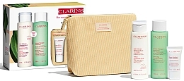 Fragrances, Perfumes, Cosmetics Set - Clarins My Cleansing Essentials (f/lmilk/200ml + f/lot/200ml + f/cr/15ml + makeup/bag)