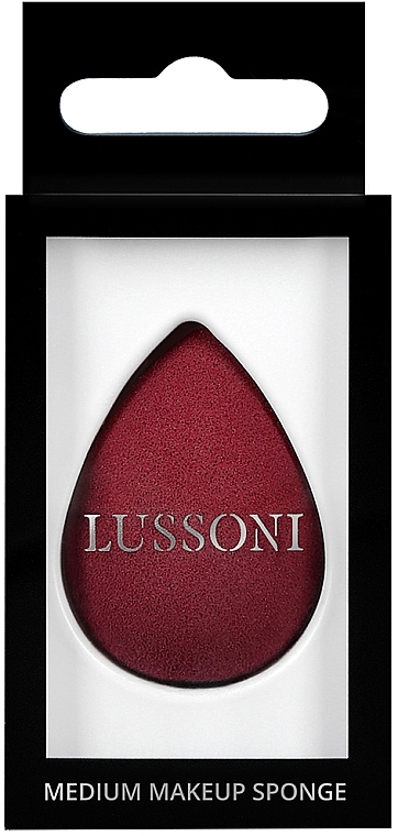 Makeup Sponge, burgundy - Lussoni Raindrop Medium Makeup Sponge — photo N1