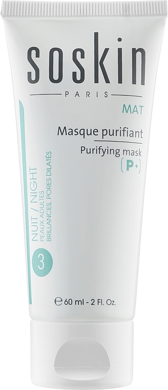 Face Cleansing Mask for Oily & Combination Skin - Soskin Purifying Mask — photo N1