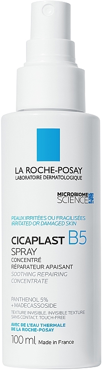 Soothing Repairing Face & Body Concentrate Spray for Irritated & Damaged Skin - La Roche-Posay Cicaplast B5 Spray — photo N1