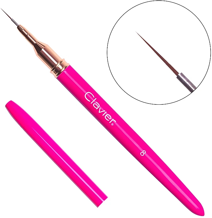 Decor Brush, 8 mm, No. 02 - Clavier Magenta  — photo N1