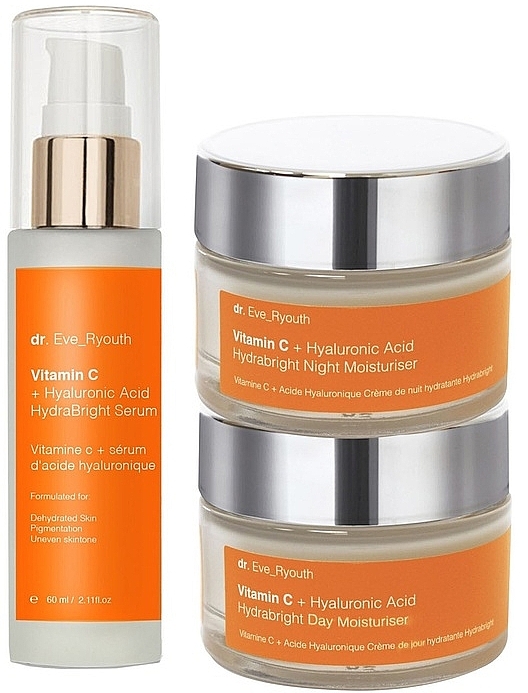 Set - Dr. Eve_Ryouth Vitamin C + Hyaluronic Acid (d/cr/50ml + n/cr/50ml + ser/60ml) — photo N1