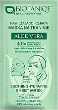 Moisturising & Soothing Aloe Vera Sheet Mask - Biotaniqe Aloe Vera Soothing Hydrating Sheet Mask — photo N1