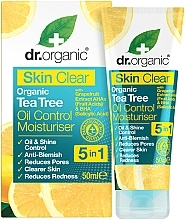 Fragrances, Perfumes, Cosmetics Moisturizing Oiliness Controller 5-in-1 - Dr. Organic Skin Clear 5 in 1 Oil Control Moisturiser