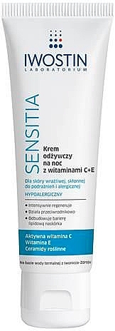 Nourishing Night Cream - Iwostin Hydro Sensitia Vitamin C+E Face Cream — photo N10