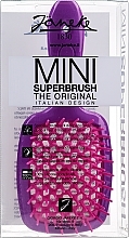 Hair Brush, purple and pink - Janeke Superbrush Small — photo N2