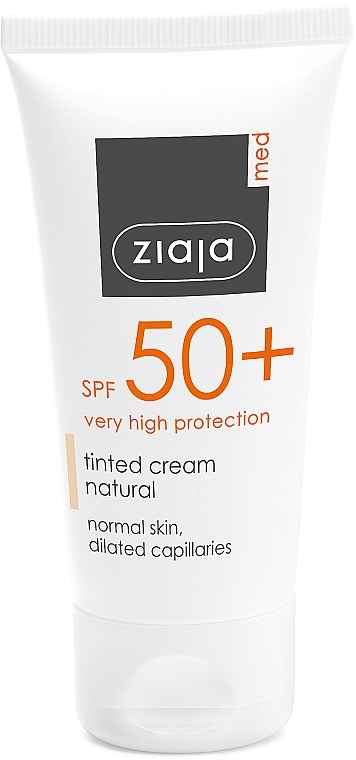 Tinted Cream - Ziaja Med Tinted Cream Natural SPF50+ — photo N1