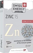 Fragrances, Perfumes, Cosmetics Zinc 15 mg Vitamins, capsules - Swiss Energy Zinc 15 mg Long Effect