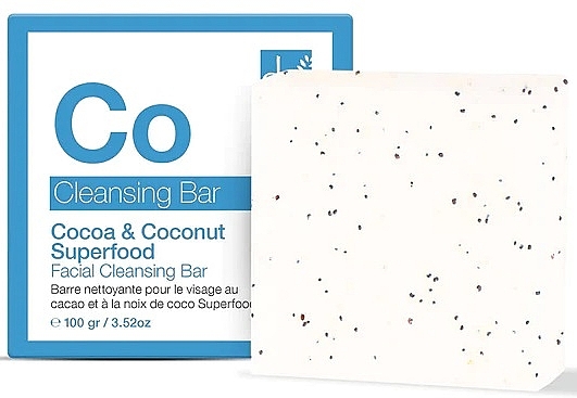Cleansing Face Soap - Dr Botanicals Cocoa & Coconut Superfood Facial Cleansing Bar — photo N1