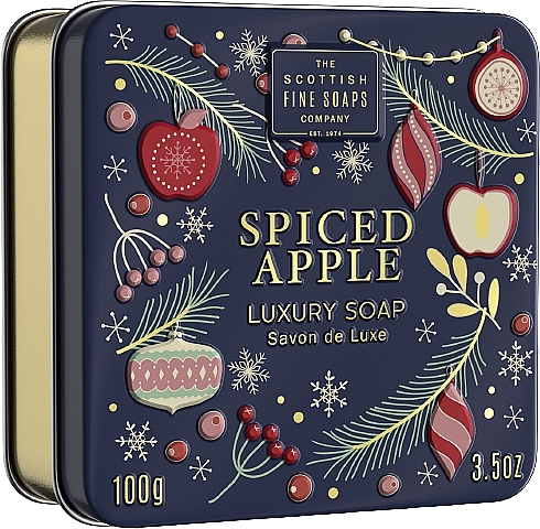 Soap in Metal Box - Scottish Fine Soaps Spiced Apple Luxury Soap — photo N5