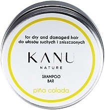 Dry & Damaged Hair Shampoo in Metal Box - Kanu Nature Shampoo Bar Pina Colada for Dry & Damaged Hair — photo N1