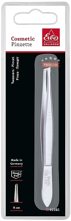 Slanted Tweezers, 9 cm - Erbe Solingen Tweezers Premium 92381 — photo N2