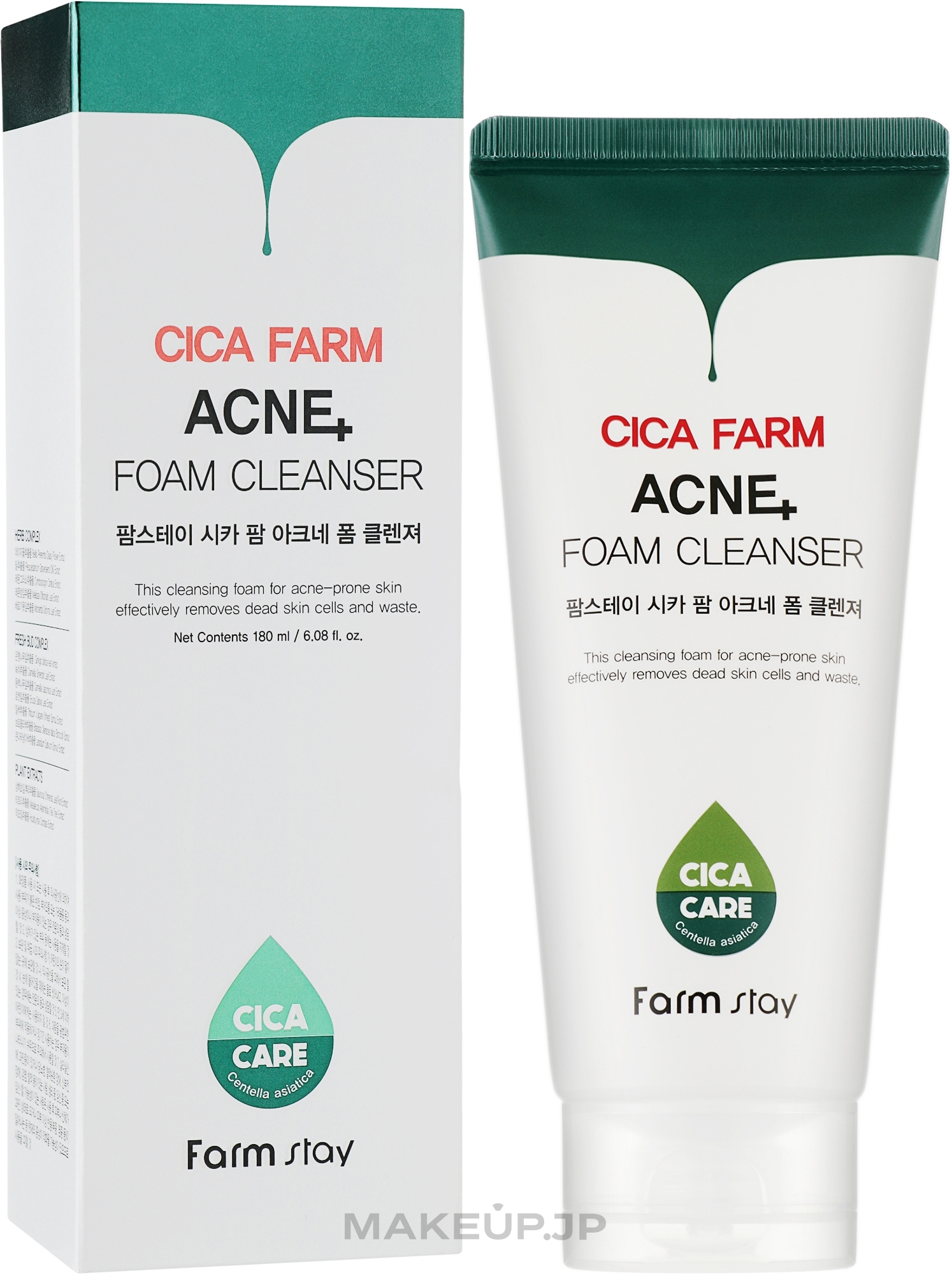 Cleansing Foam for Problematic Skin - FarmStay Cica Farm Acne+ Foam Cleanser — photo 180 ml