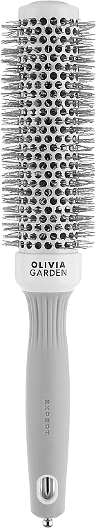 Blowout Hair Brush, 35 mm - Olivia Garden Expert Blowout Shine WHITE&GREY 35 — photo N1