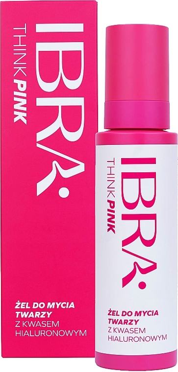 Face Cleansing Gel with Hyaluronic Acid - Ibra Think Pink — photo N1