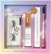 Fragrances, Perfumes, Cosmetics Lola's Lashes Kitty Hybrid Magnetic Eyelash Kit (eyeliner/3ml + remover/2.5ml + eyelashes/2pcs + brush) - Set