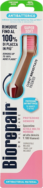 Perfect Clean Toothbrush, ultra-soft, red and white - Biorepair Super Soft — photo N1