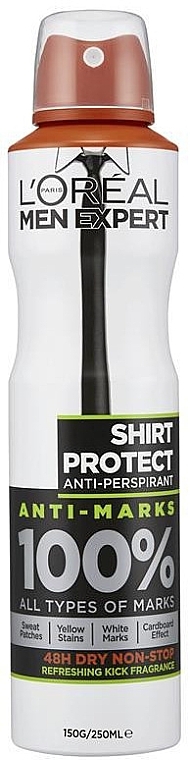 Men Antiperspirant-Deodorant - L'Oreal Paris Men Expert Shirt Protect — photo N3