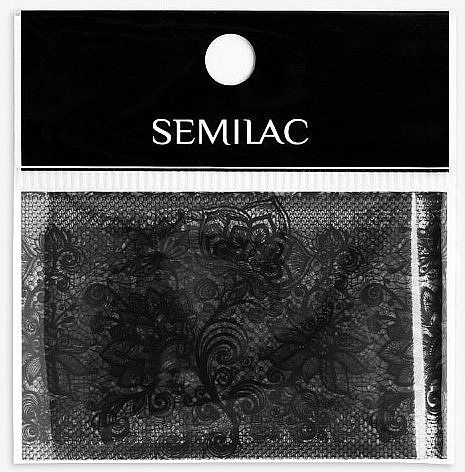 Nail Art Lace - Semilac 06 Transfer Nagelfolie Semilac Black Lace — photo N1