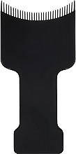 Hair Coloring Spatula with Teeth, S, black - Tico Professional — photo N1