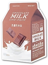 Fragrances, Perfumes, Cosmetics Sheet Mask "Chocolate" - A’pieu Chocolate Milk One-Pack Soothing