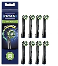 Fragrances, Perfumes, Cosmetics Electric Toothbrush Head, 8 pcs - Oral-B Cross Action Black Power Toothbrush Refill Heads