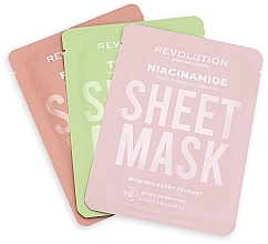 Mask Kit for Oily Skin - Revolution Skincare Oily Skin Biodegradable Sheet Mask (f/mask/3pcs) — photo N1