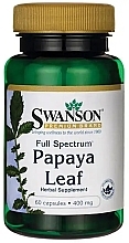 Fragrances, Perfumes, Cosmetics Papaya Leaf Dietary Supplement, 400 mg - Swanson Full Spectrum Papaya Leaf, Swanson